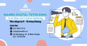 Mambo Digital tuyển dụng vị trí Content Marketing